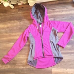 Reebox womens workout fleece hooded jacket medium